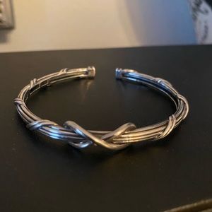 P.T.R Signature Classic Infinity Cuff Bracelet Sterling Silver